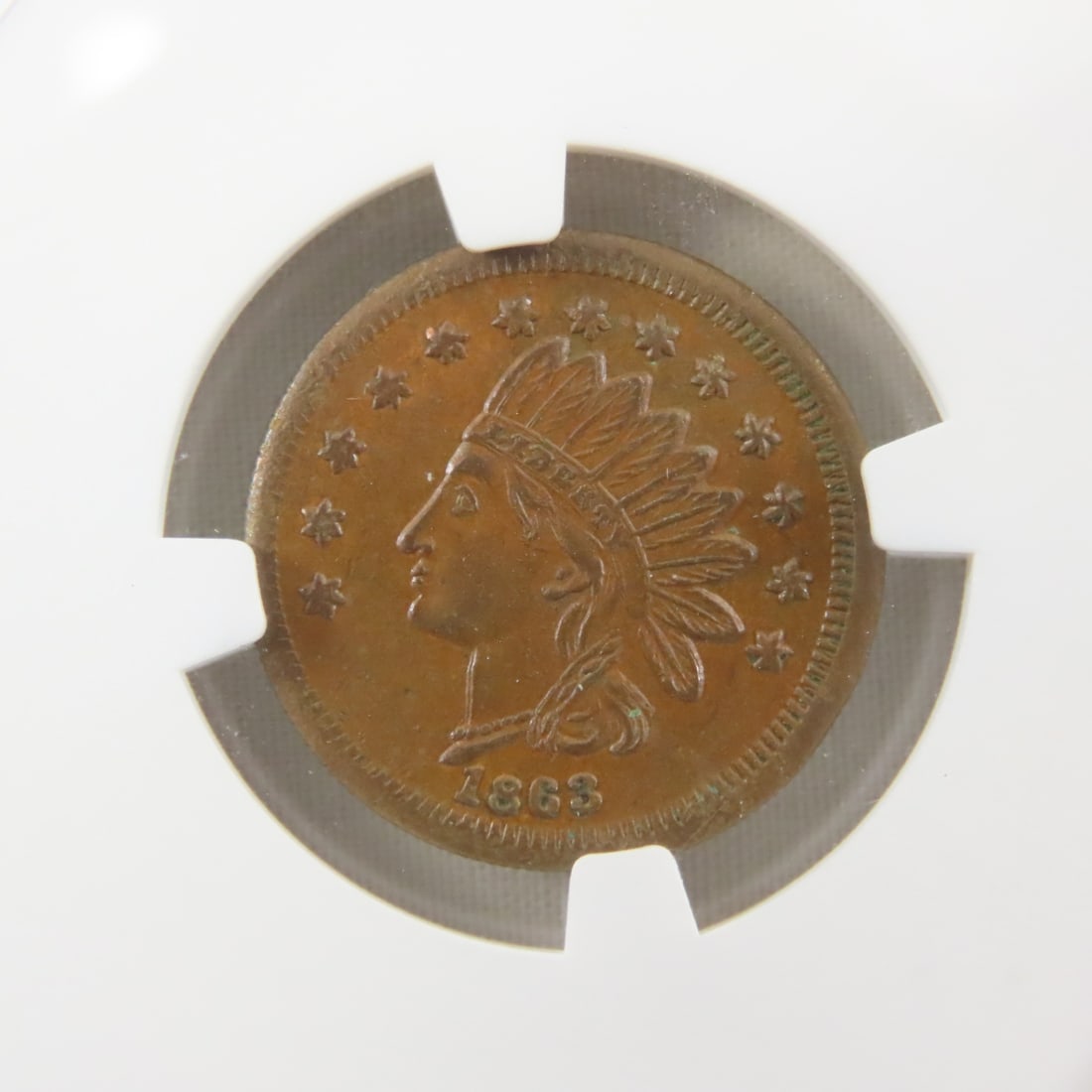 1863 Store Token Francis Eccard Tobacconist MS62 - 4