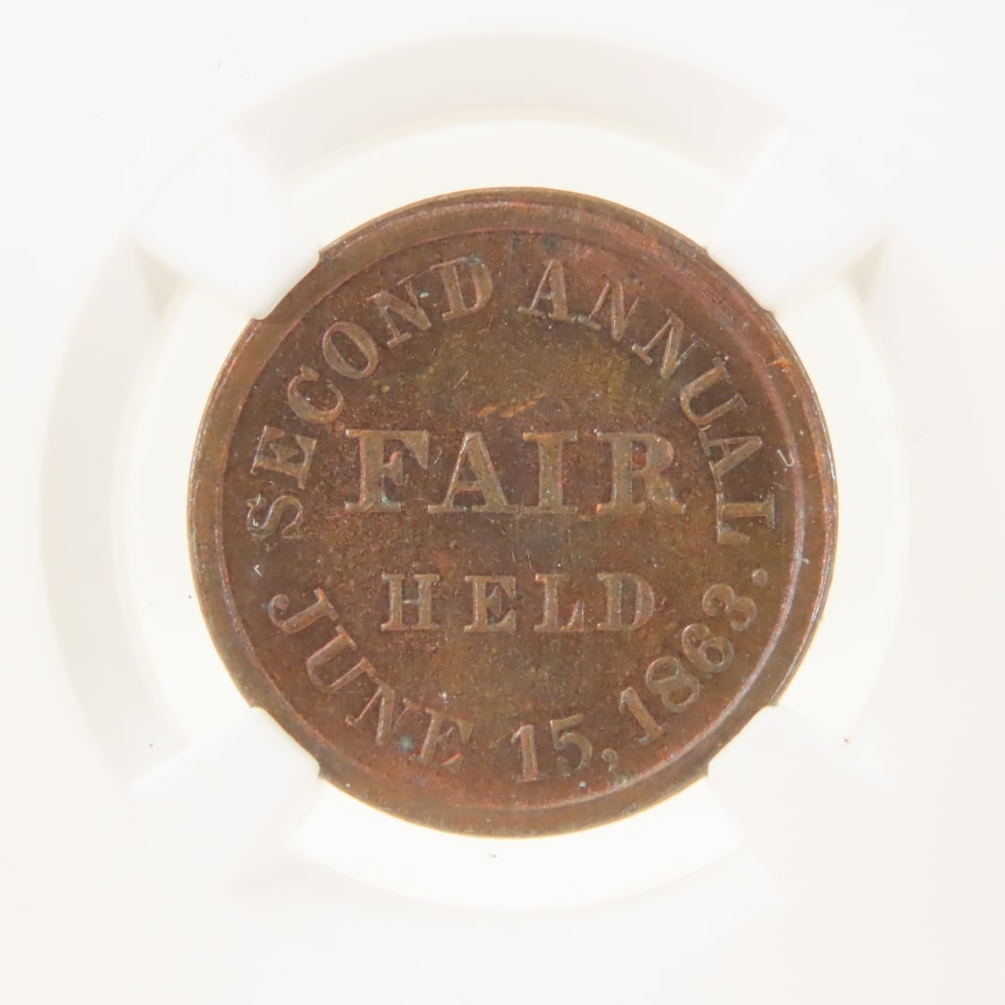 1863 Patriotic Token Union Volunteer NGC MS64RB - 2
