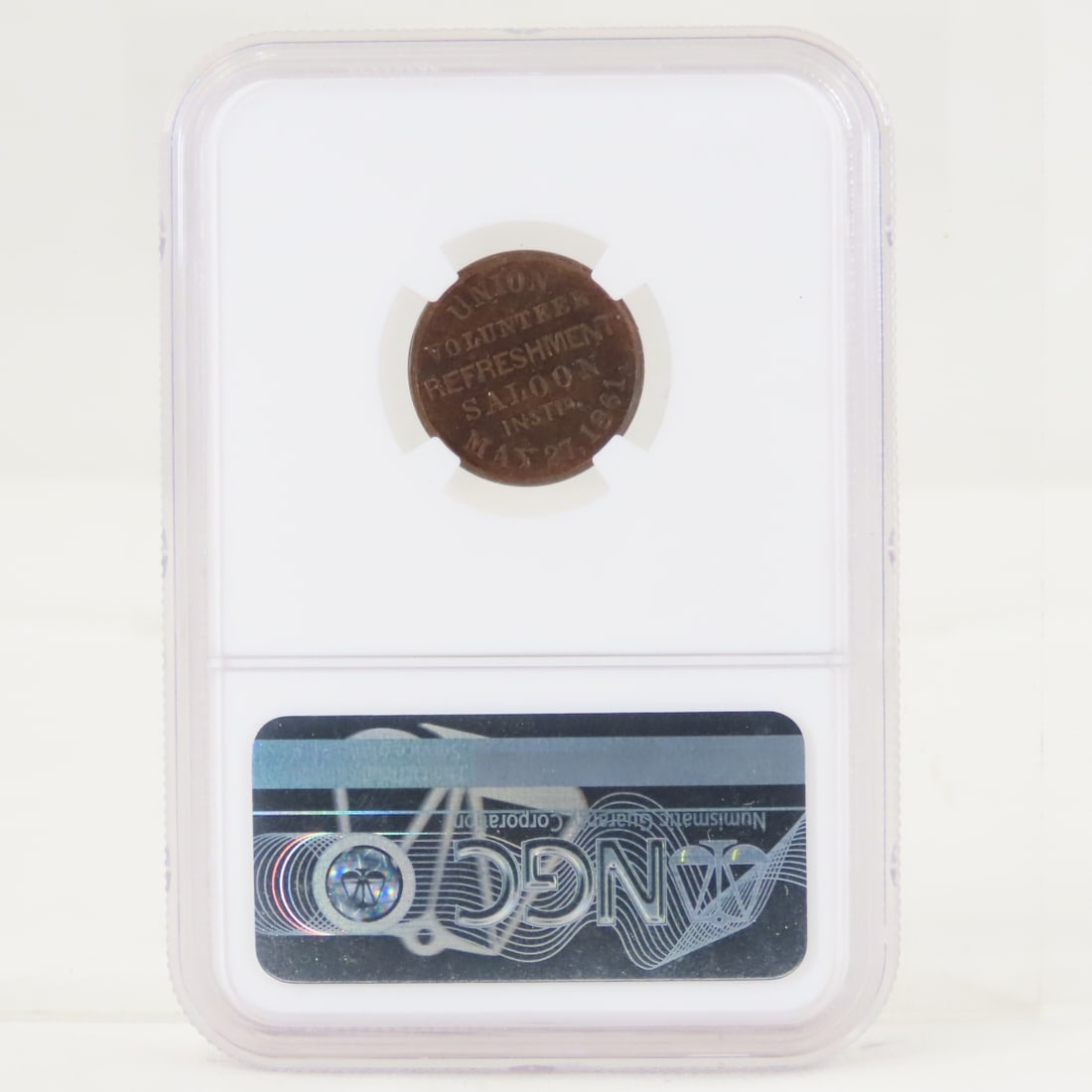 1863 Patriotic Token Union Volunteer NGC MS64RB - 3