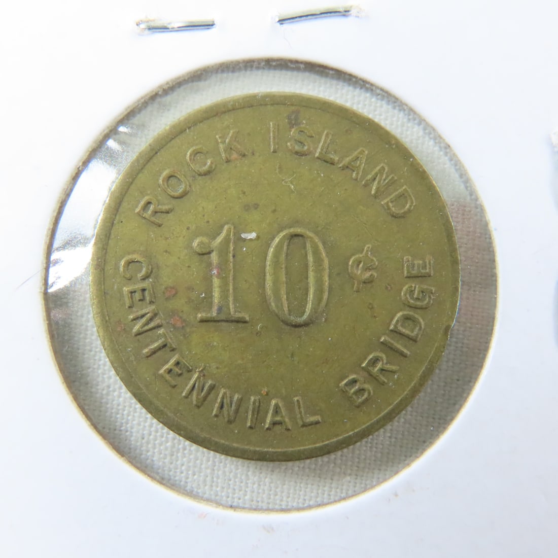 1867 Merchant Token Rock Island Centennial Bridge - 4