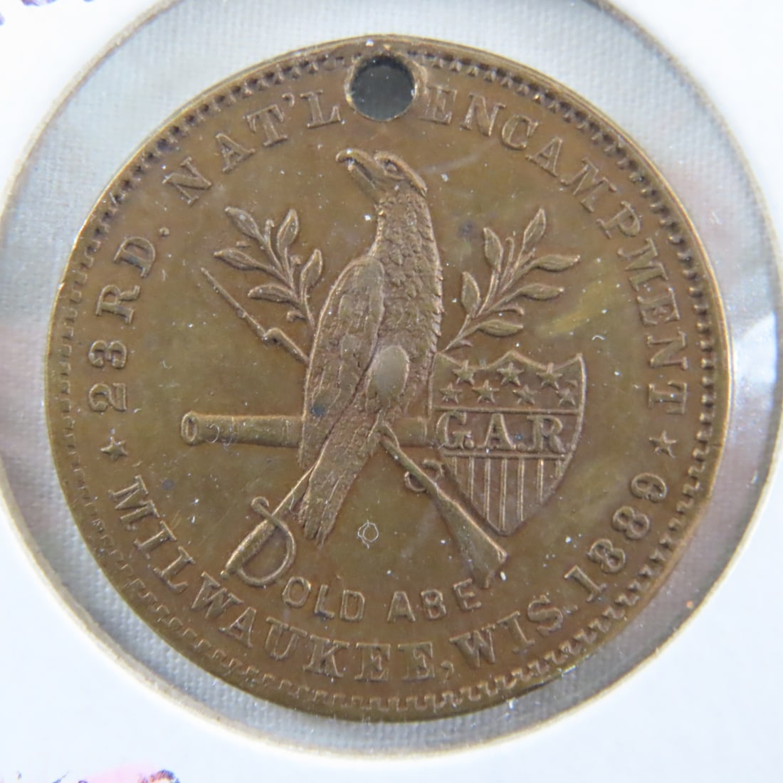 1889 Commemorative Token 23rd. Encampment G.A.R. - 2