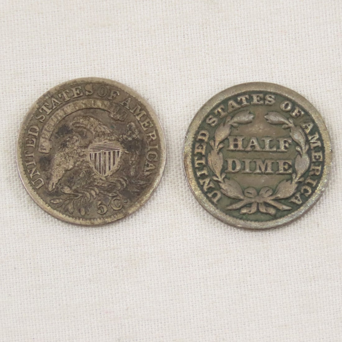 1834 Capped Bust & 1849 Seated Liberty Half Dimes - 2