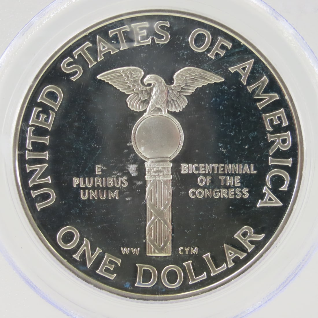 1989 S Congress Silver $1 PCGSPR69 DCAM - 4