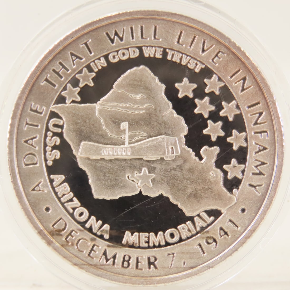1991 Pearl Harbor 50yr Anniversary 1ozt .Silver - 3