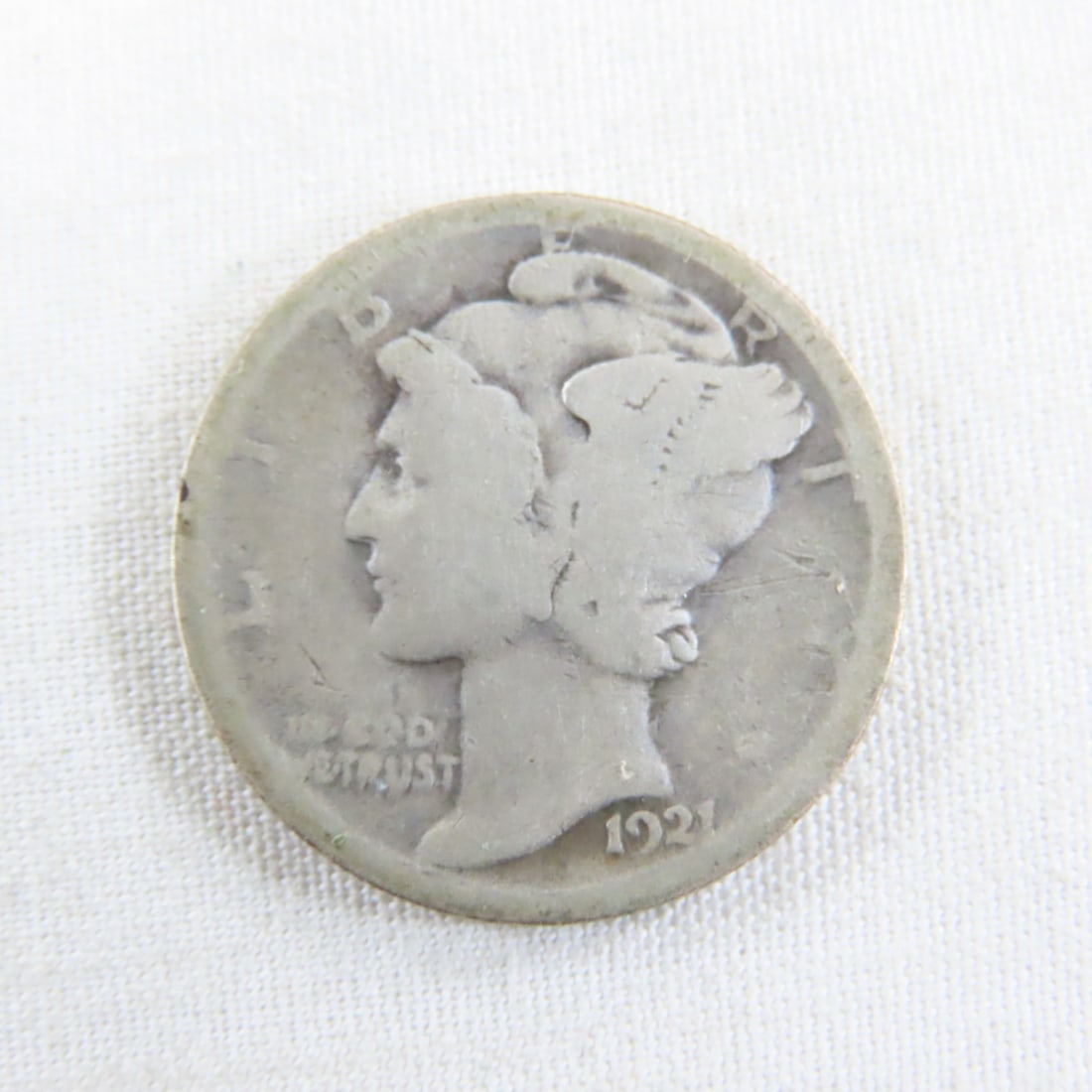 Mixed US Coins, 1866 2c, 1921 Dime, 3 graded 1c - 4