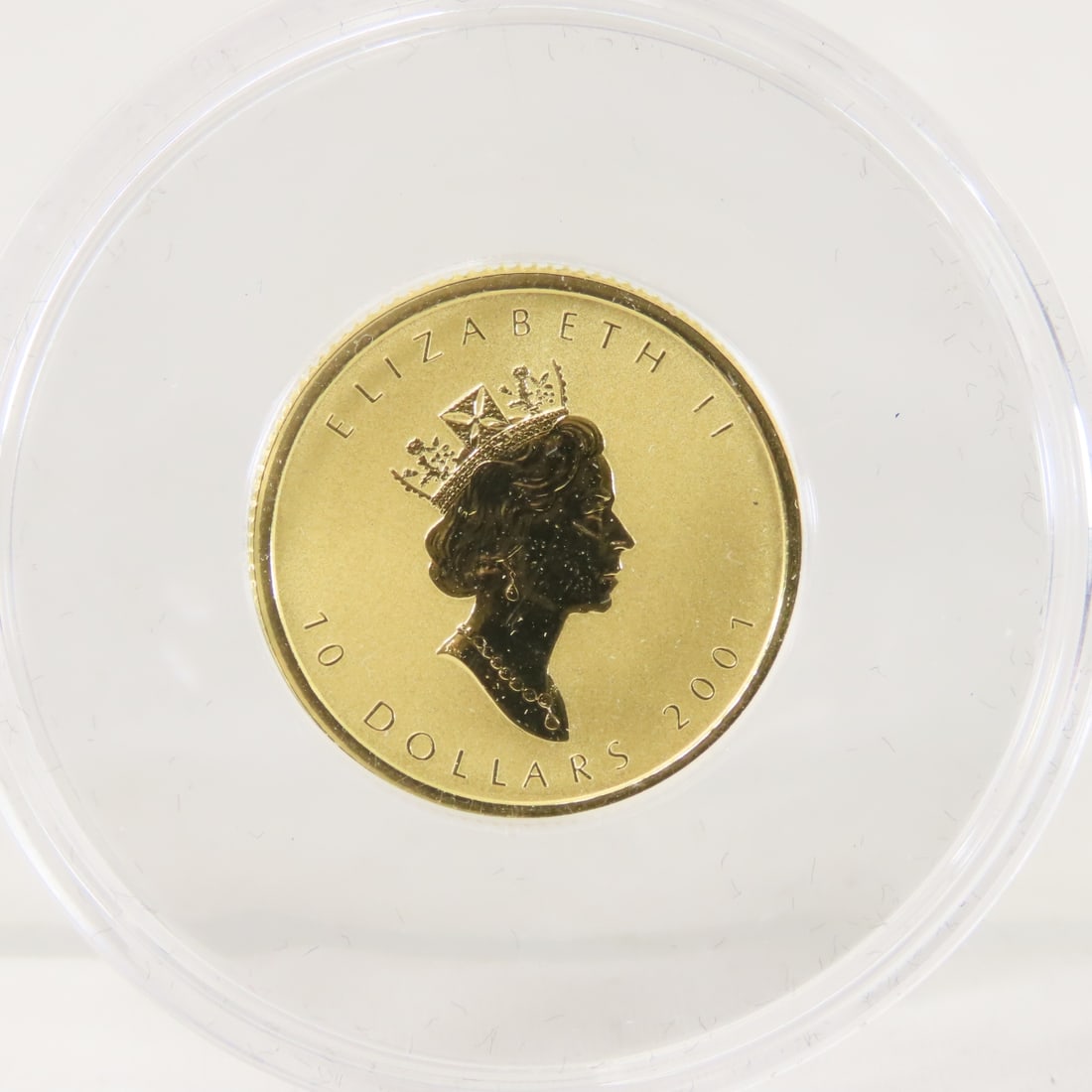 2001 1/4 OZT Gold Maple Leaf Hologram Coin - 4