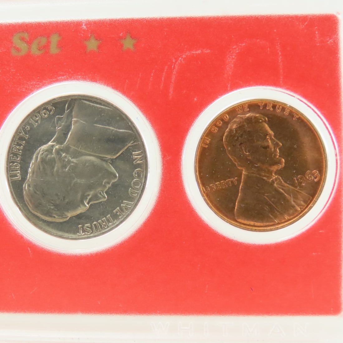 2 1963 Silver US Mint Sets in Whitman Holders - 12