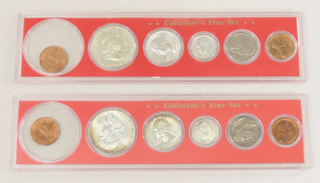 2 1963 Silver US Mint Sets in Whitman Holders: 2 1963 Silver US Mint Sets in Whitman Holders - LOT SIZE: 8x2x1" 1 LB All information and photos, which are part of the description, are intended to be as accurate as possible, but errors are possible