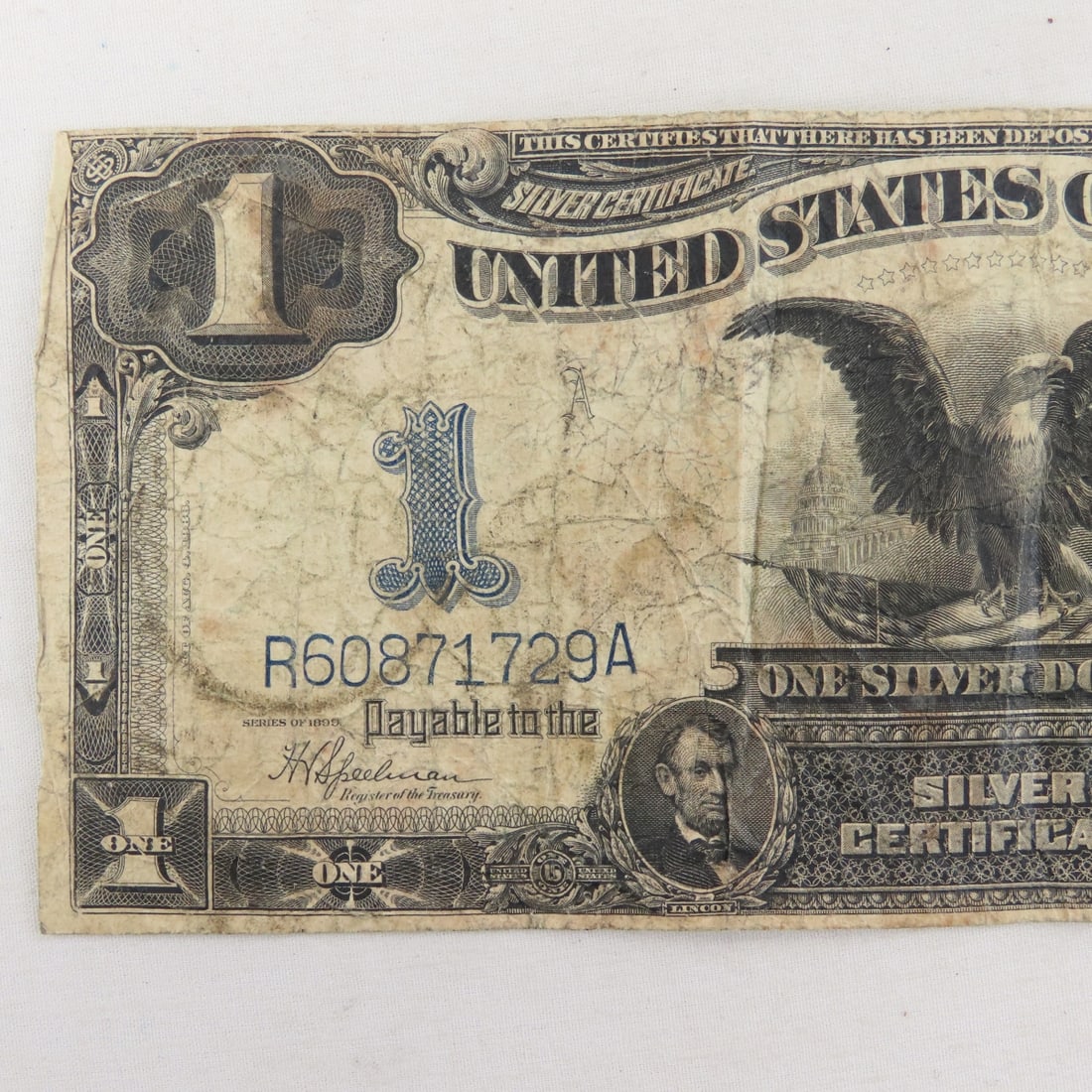 1899 Black Eagle $1 Silver Certificate Large Note - 2