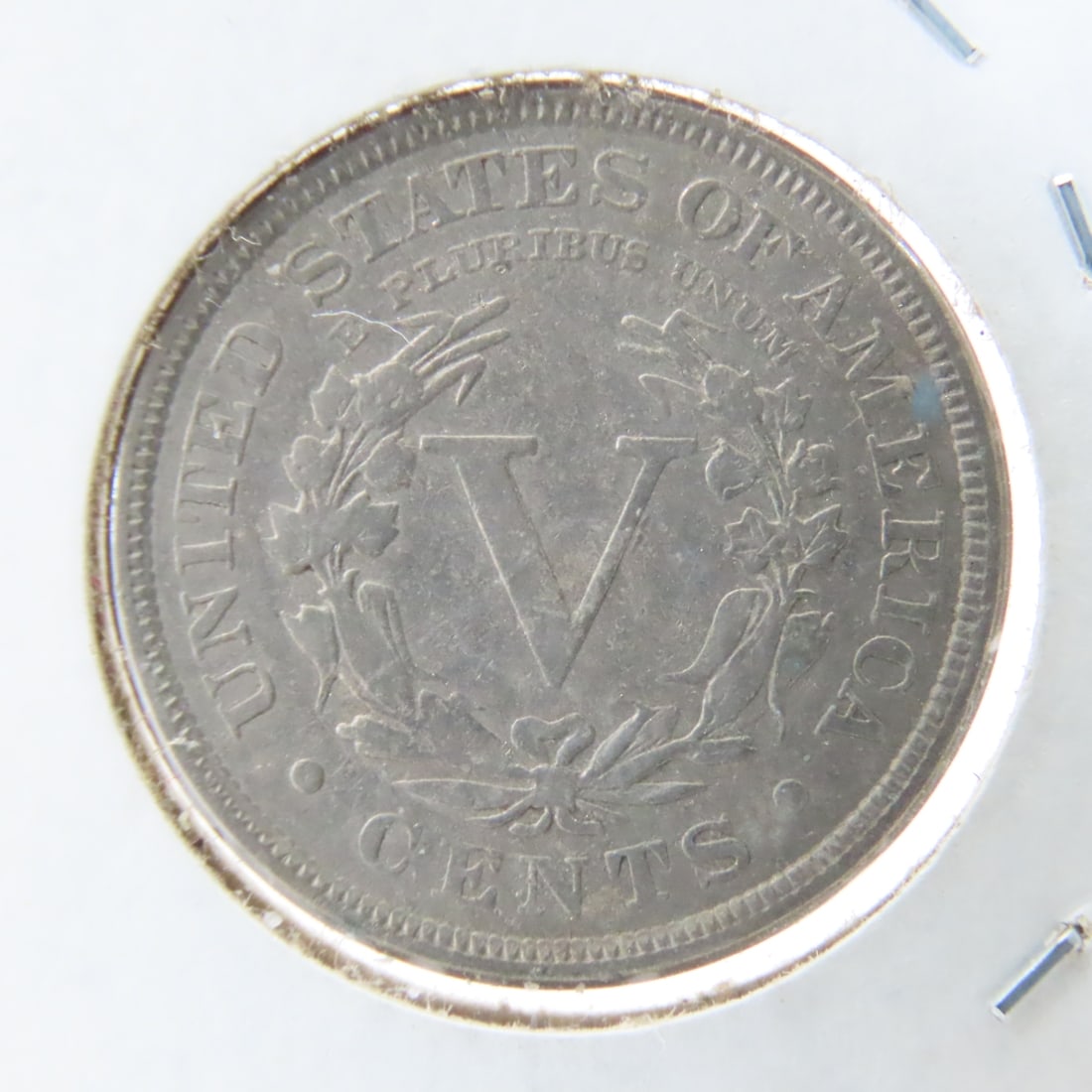1867 & 1882 Shield Nickels, 1883 & 1887 Liberty V - 10
