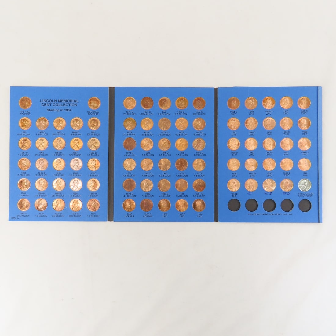 3 Lincoln Cent Books 1909-1995 - 12