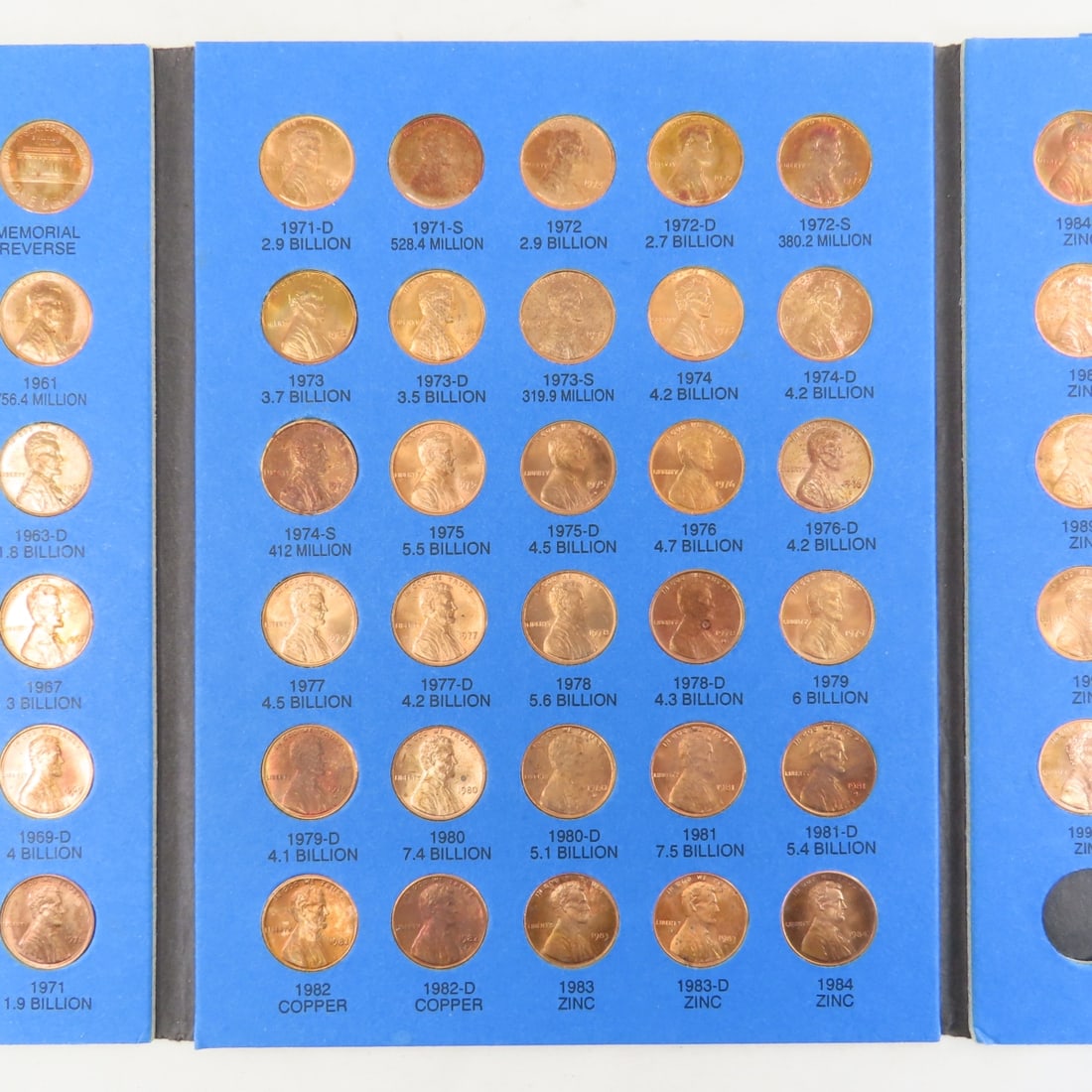 3 Lincoln Cent Books 1909-1995 - 14