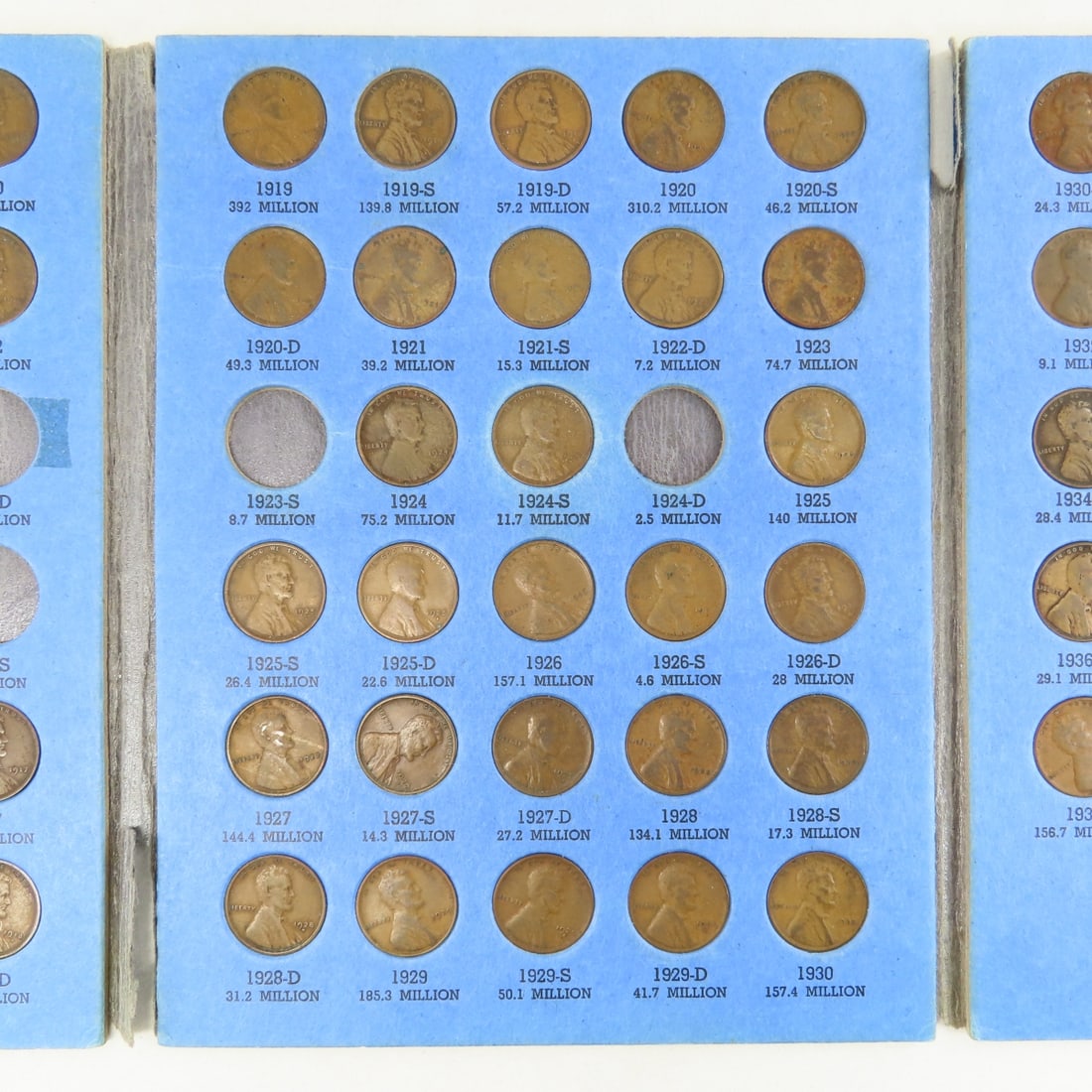 3 Lincoln Cent Books 1909-1995 - 4