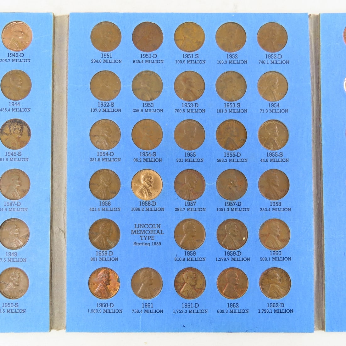3 Lincoln Cent Books 1909-1995 - 9