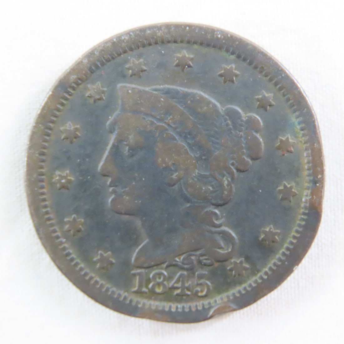 4 Braided Hair Large Cents: 1845, 1850, 1853, 1856 - 2