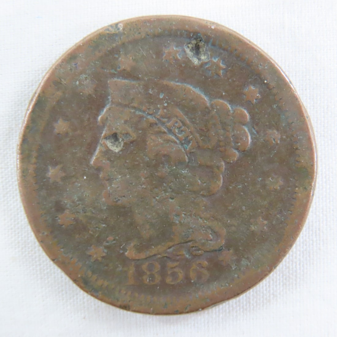 4 Braided Hair Large Cents: 1845, 1850, 1853, 1856 - 4