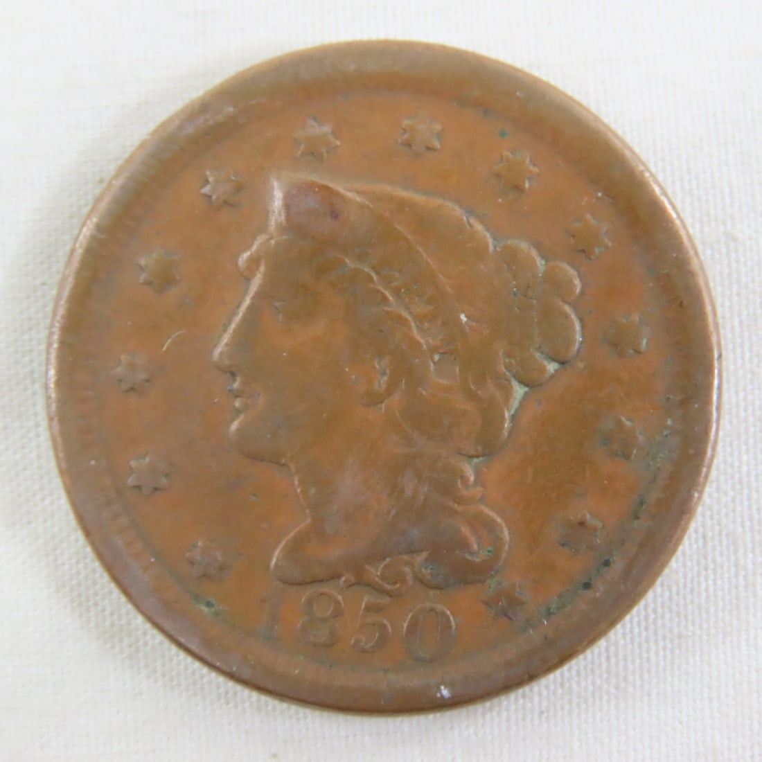 4 Braided Hair Large Cents: 1845, 1850, 1853, 1856 - 6
