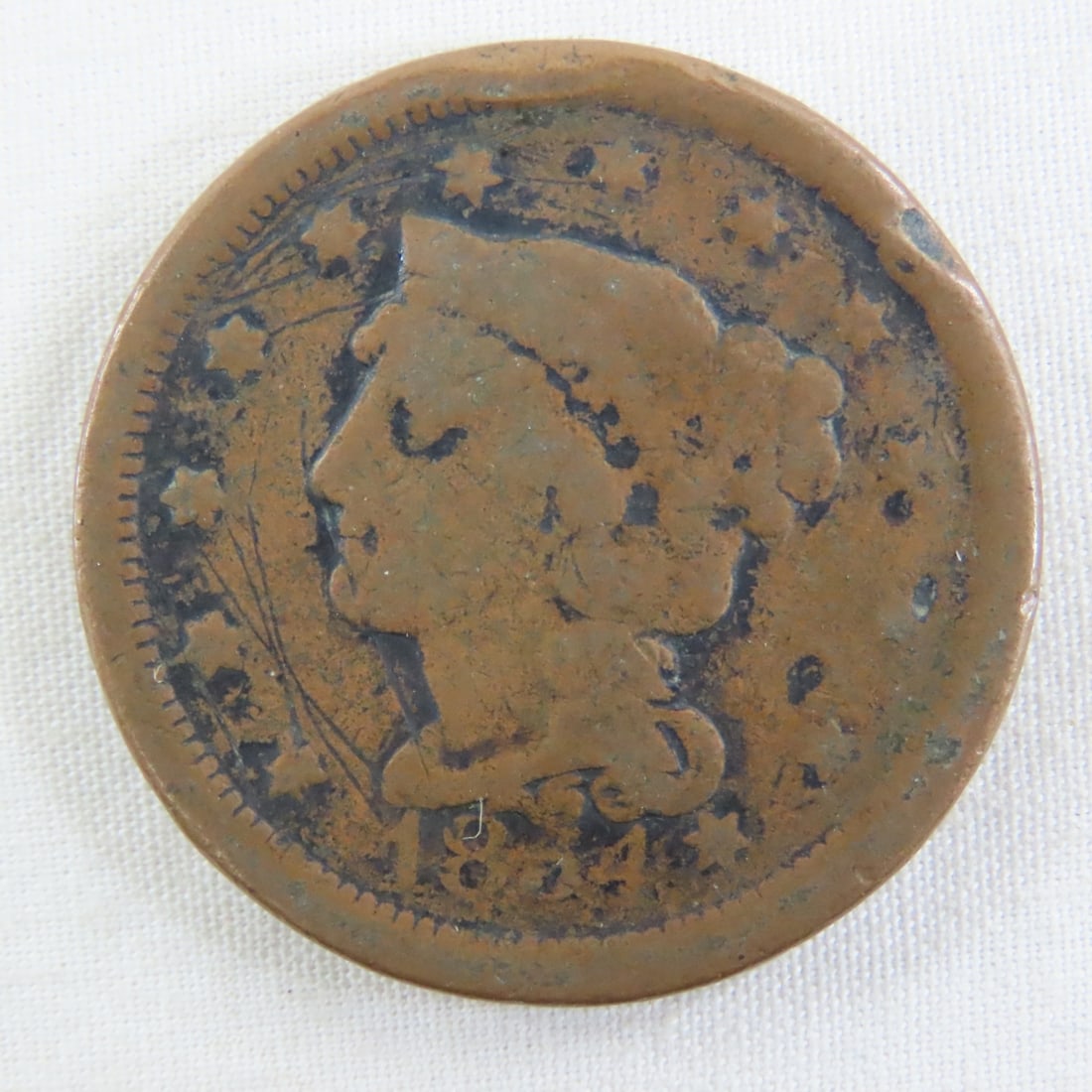 4 Braided Hair Large Cents: 1845, 1850, 1853, 1856 - 8