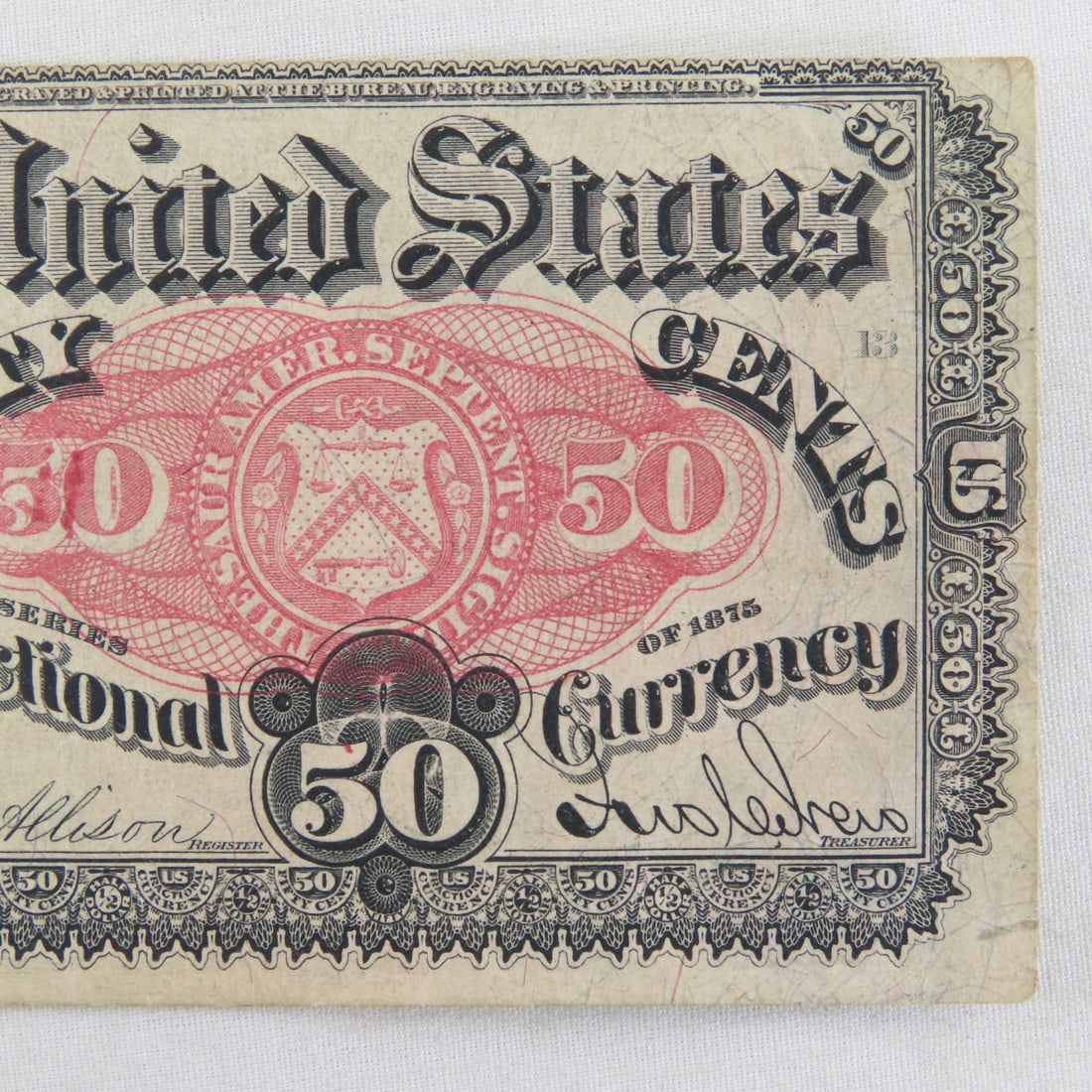 1875 50 cent Fractional Currency Note - 3