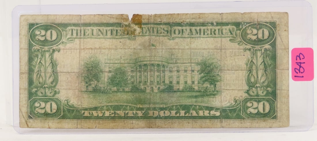 1928 $20 National Currency Note Fed Res Mpls MN - 4