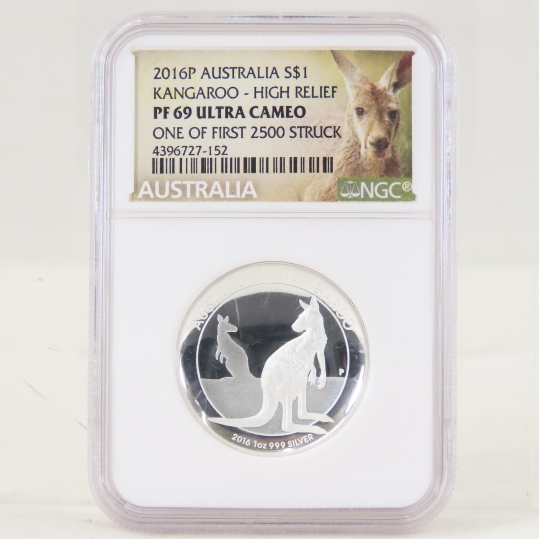 2016 P Australia Kangaroo High Relief $1 NGC PF69 (1 of 4)