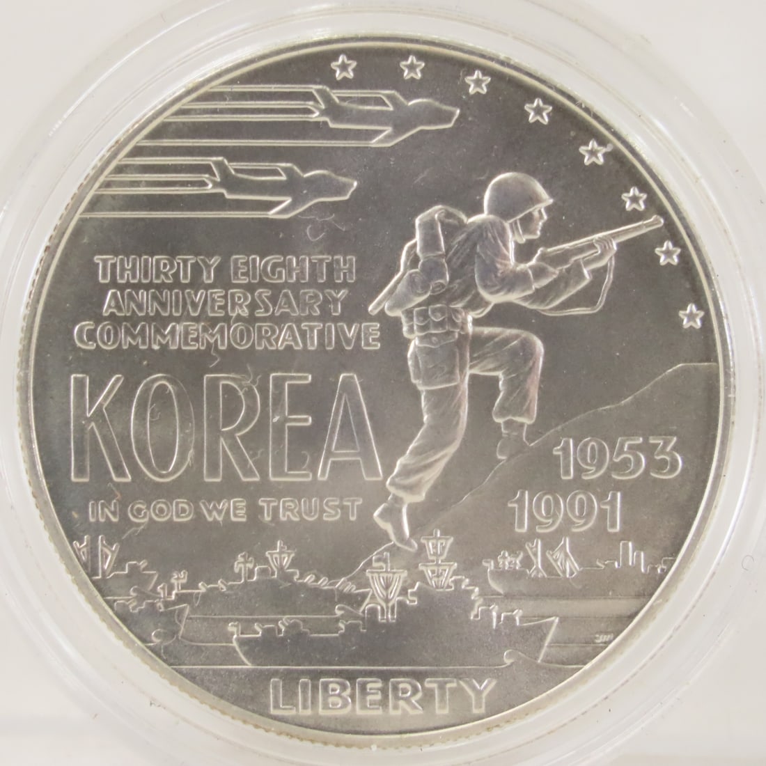 1991 P & D Proof & Unc Korean War Silver Dollars - 4