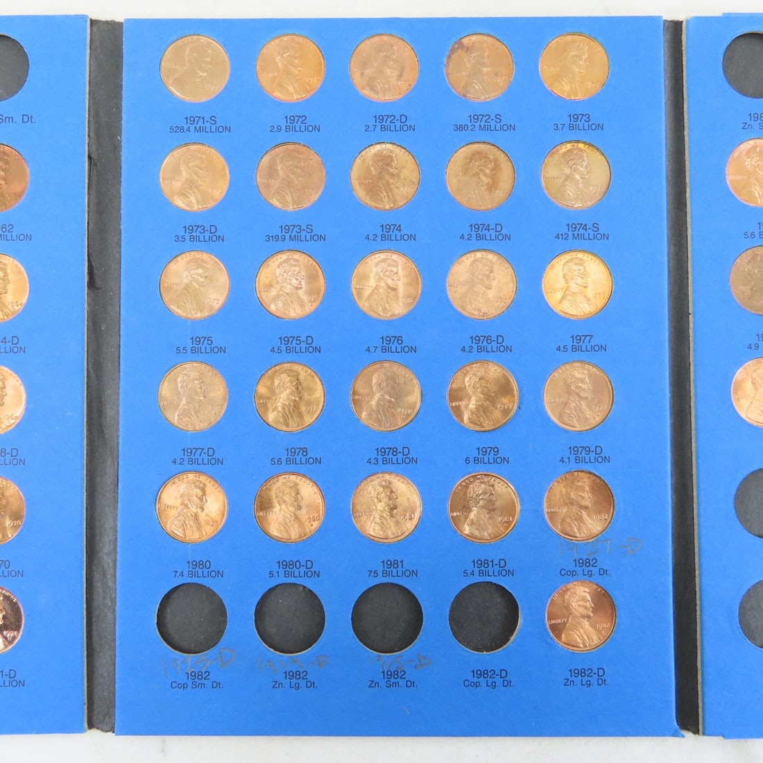 Lincoln Wheat & Memorial Cents in books 1909+ - 12
