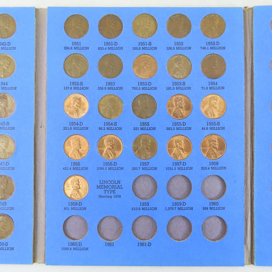 Lincoln Wheat & Memorial Cents in books 1909+ - 17