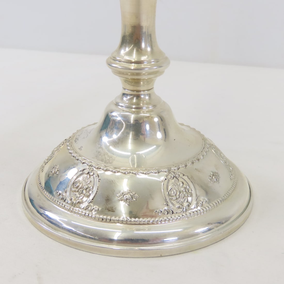 Wallace Rose Point Weighted Sterling Candlesticks - 11
