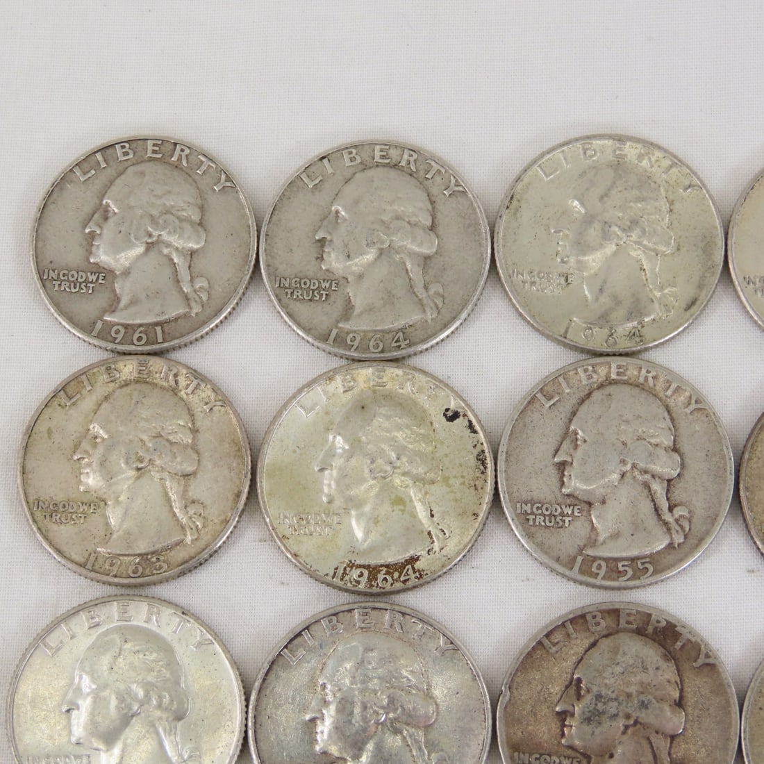 $5 Face Washington Silver Quarters 1950s-1960s - 2