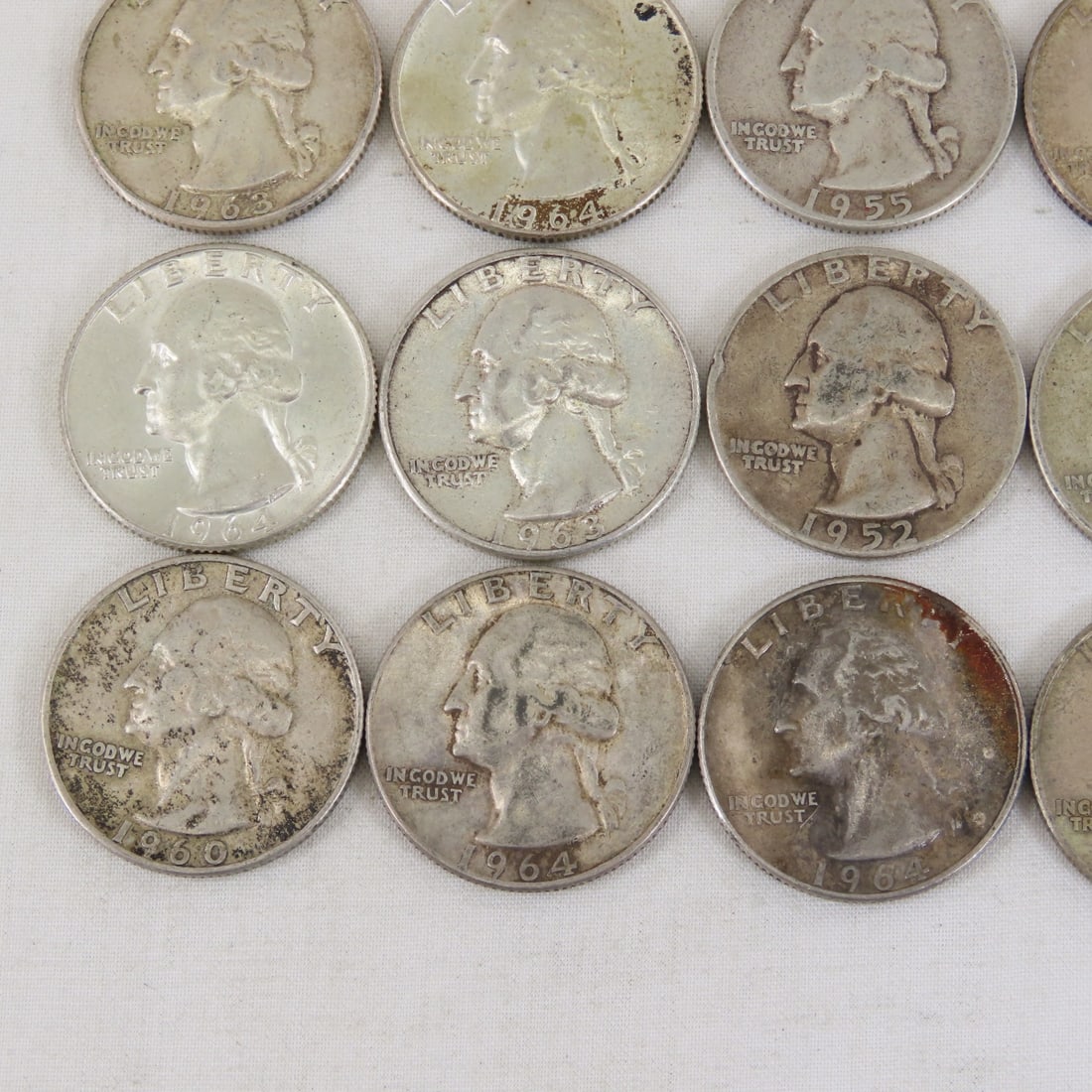 $5 Face Washington Silver Quarters 1950s-1960s - 4