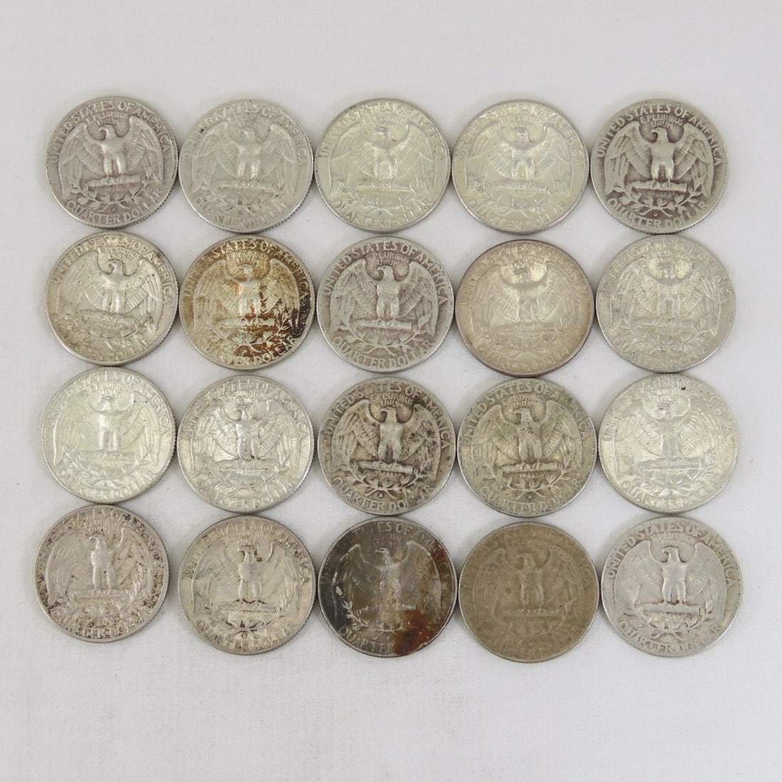 $5 Face Washington Silver Quarters 1950s-1960s - 6