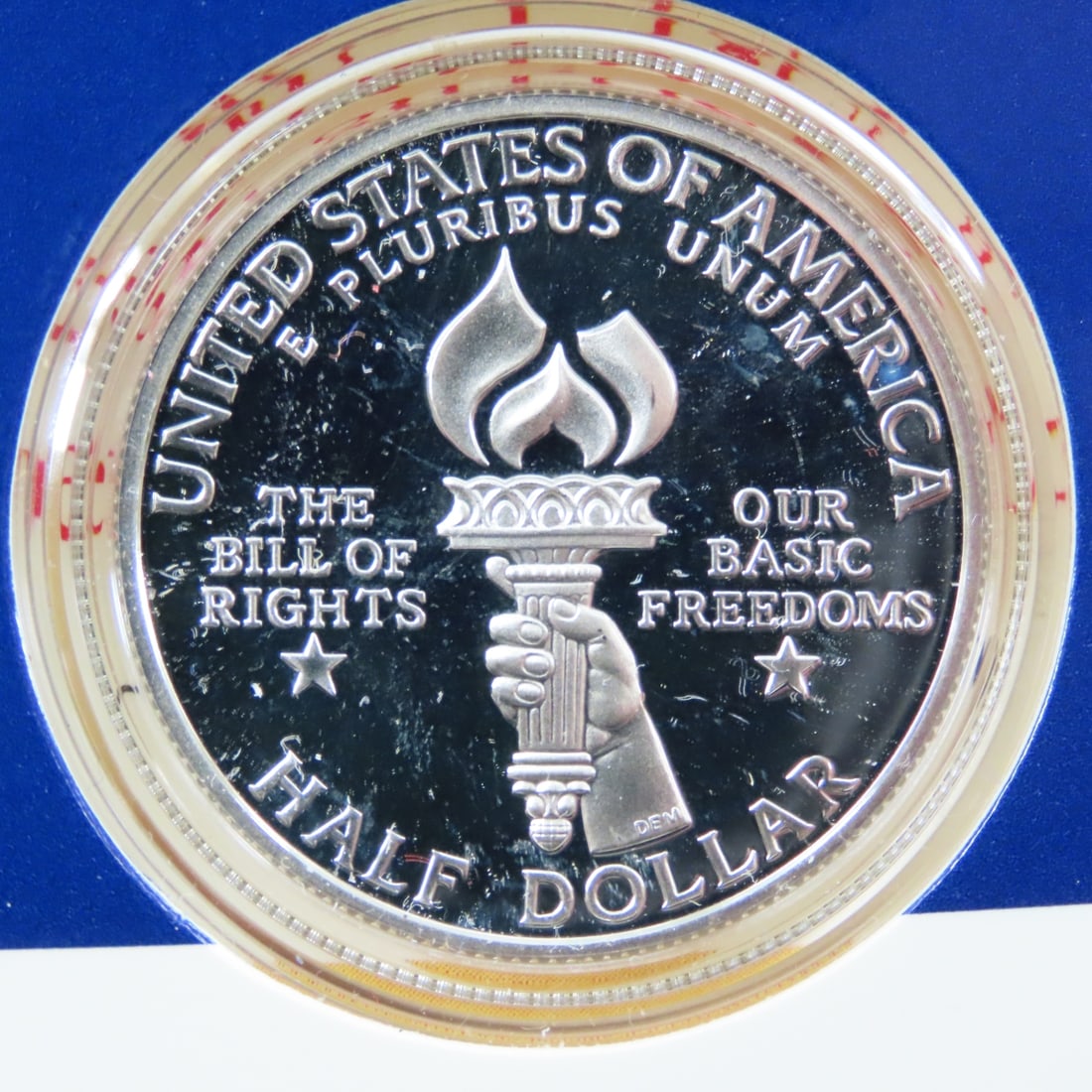 1993 Bill of Rights Commemorative Coin & Stamp Set - 4