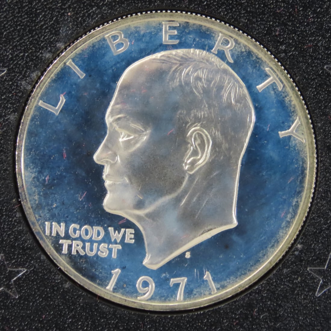 5 1971 Eisenhower Proof Silver Dollars in Mint Box - 4