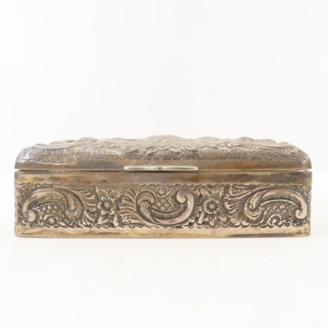 1898 A & J Zimmerman Sterling Silver Cigar Box - 3