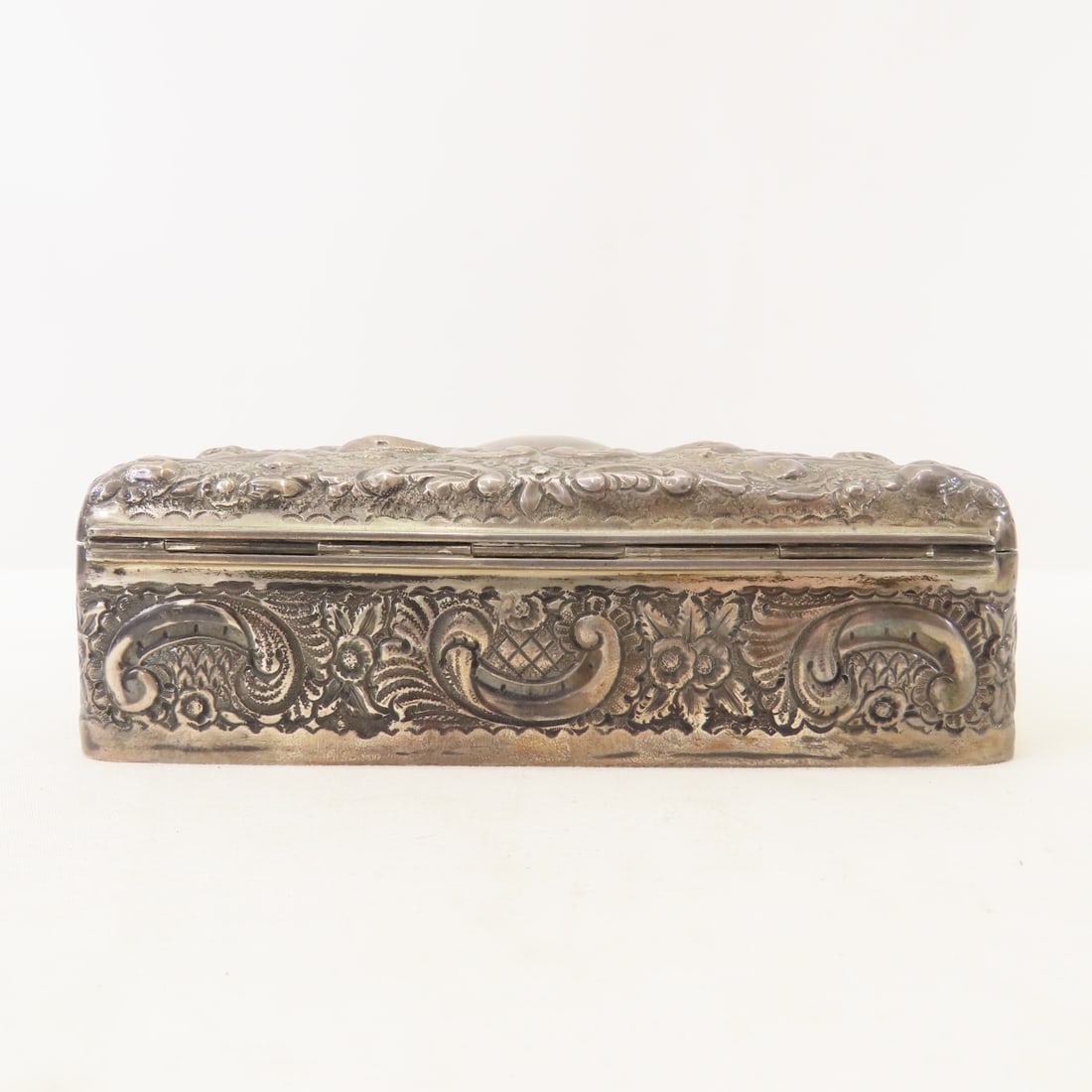 1898 A & J Zimmerman Sterling Silver Cigar Box - 5