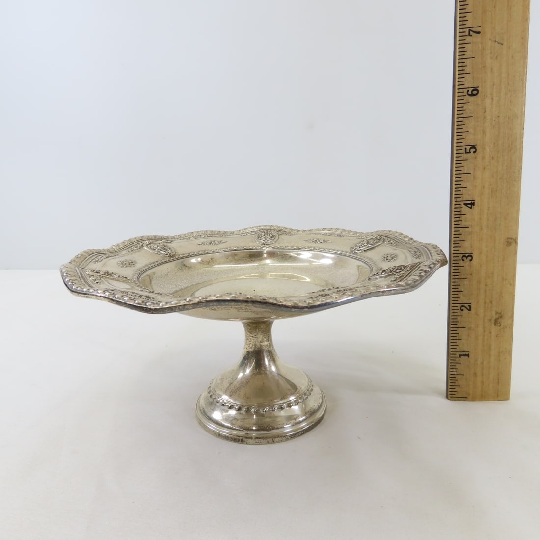 Wallace Rose Point Weighted Sterling Compote - 2