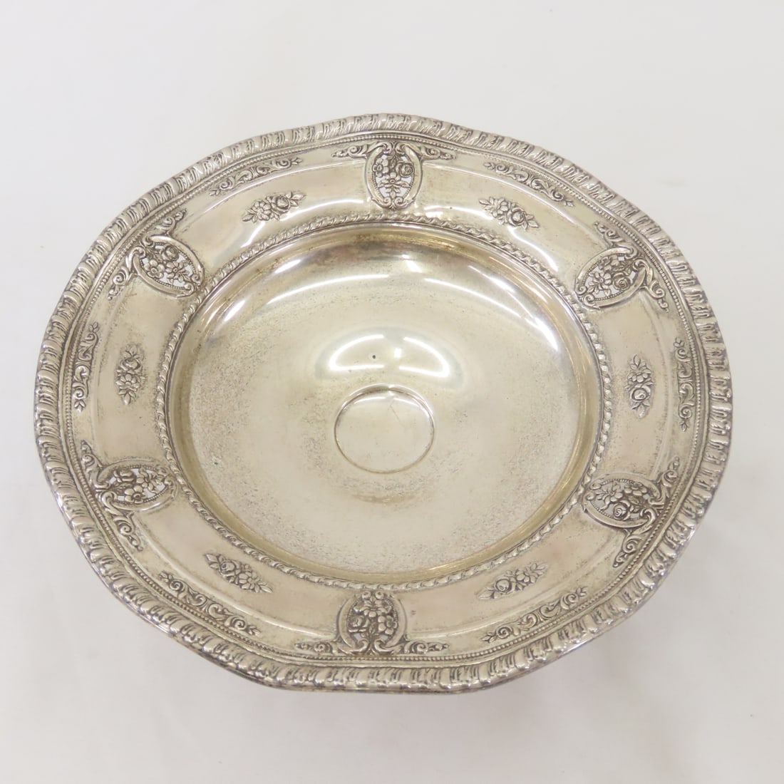 Wallace Rose Point Weighted Sterling Compote - 3