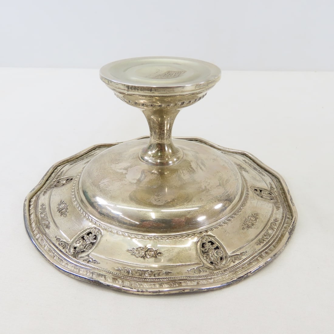 Wallace Rose Point Weighted Sterling Compote - 6