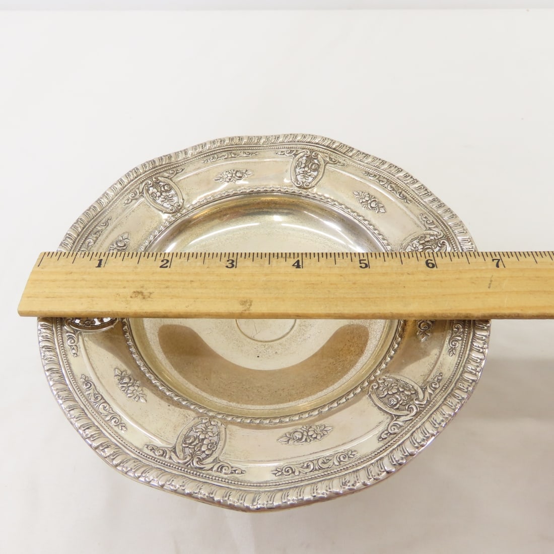 Wallace Rose Point Weighted Sterling Compote - 9