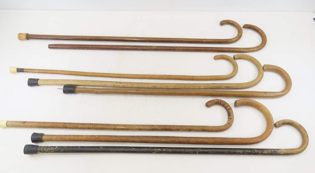 Utilitarian Walking Canes & Sticks in Basket - 2