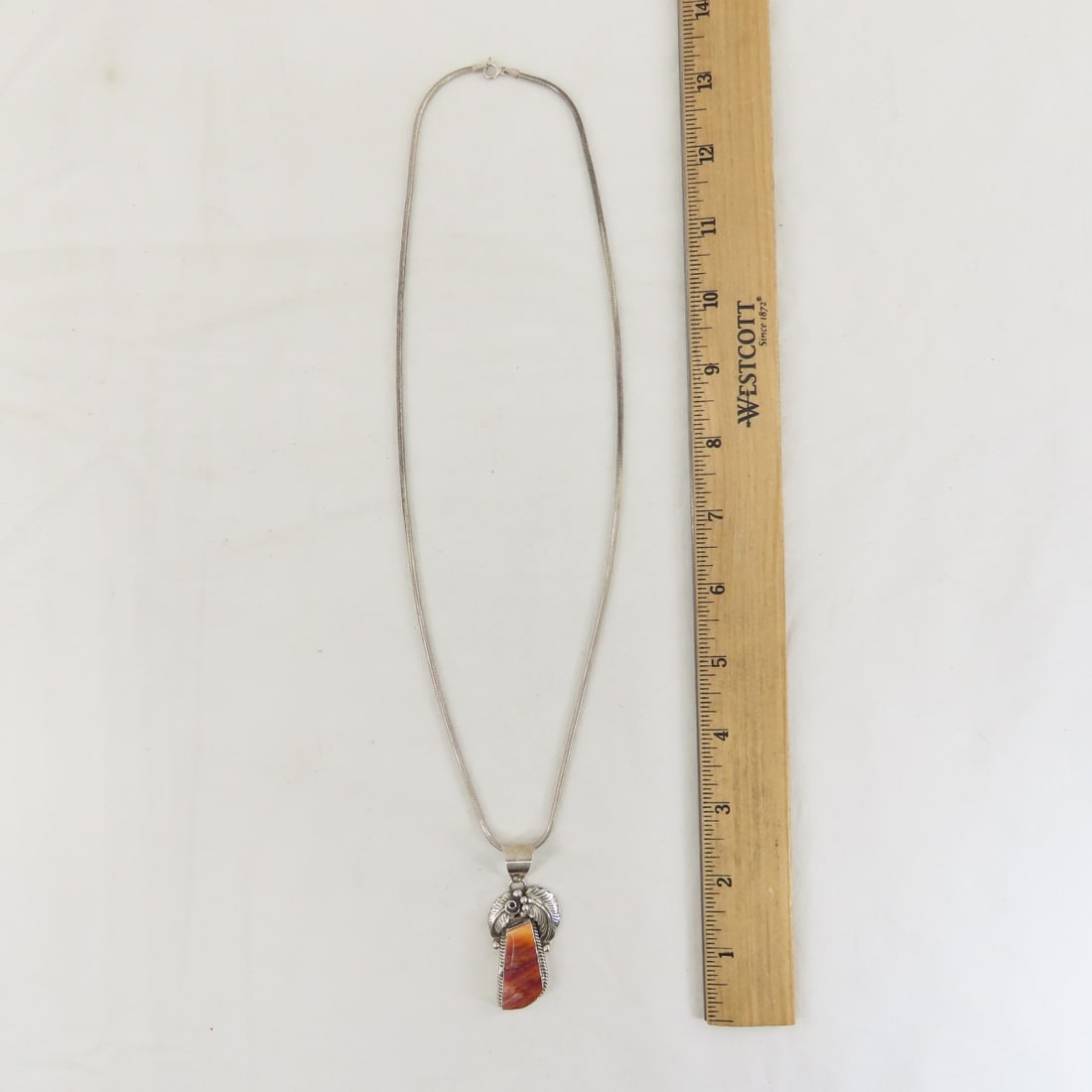Spiny Oyster Sterling Pendant by JT and Necklace - 3