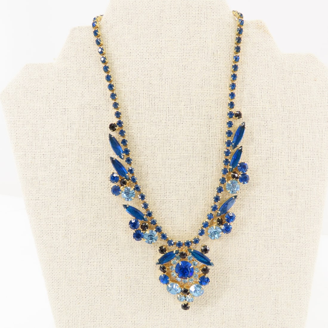 Juliana Style Blue Tone 5 Link Bracelet & Necklace - 2