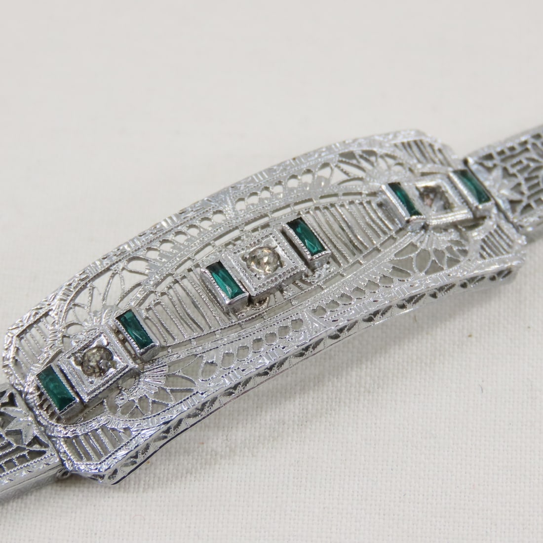 Vintage Filigree Jewelry with Sterling Brooch - 11
