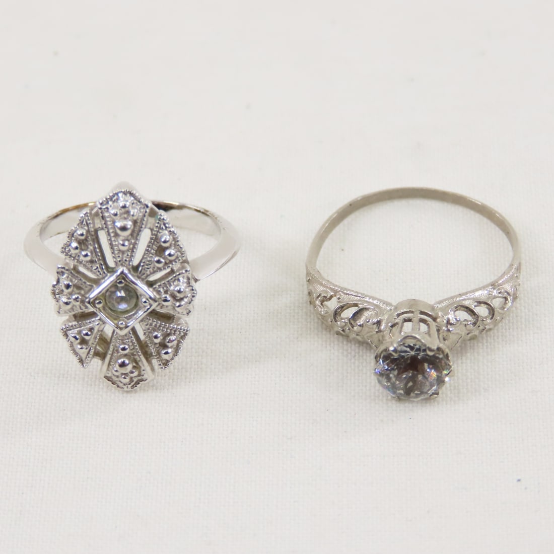 Vintage Filigree Jewelry with Sterling Brooch - 2