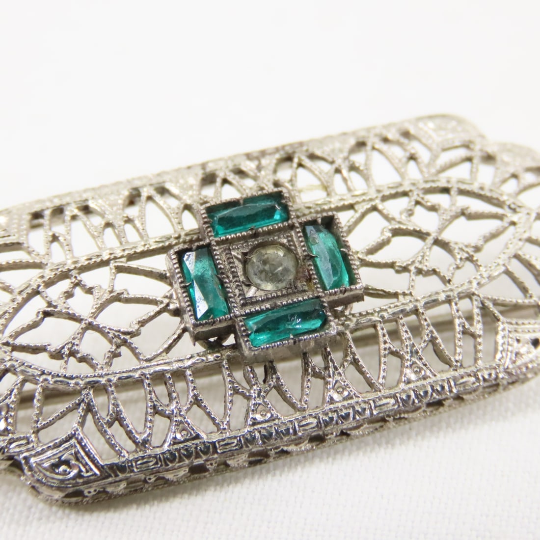 Vintage Filigree Jewelry with Sterling Brooch - 9