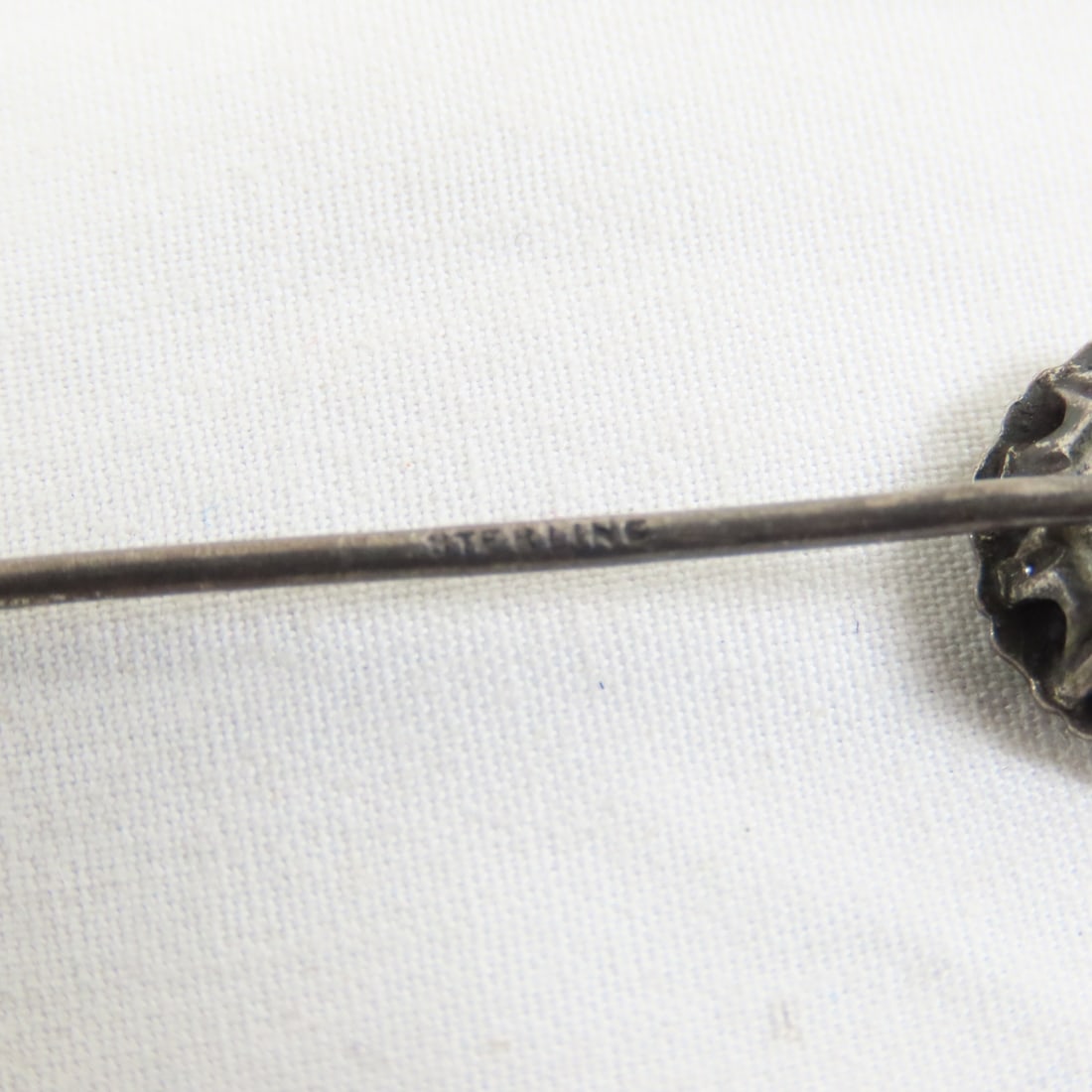 21 Antique Tie Pins: 1 Sterling, 1 Signed CT - 4