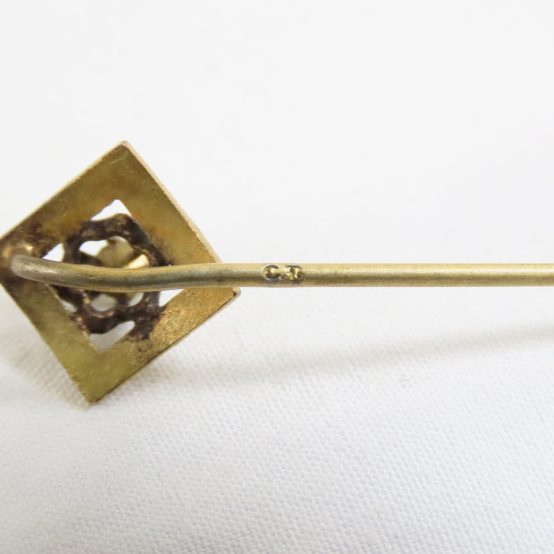21 Antique Tie Pins: 1 Sterling, 1 Signed CT - 5