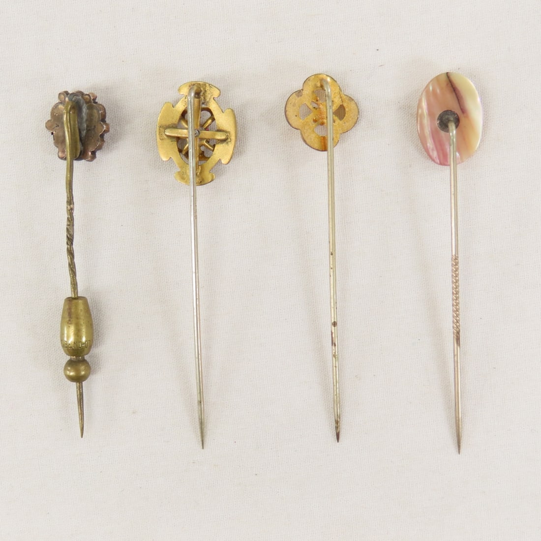 21 Antique Tie Pins: 1 Sterling, 1 Signed CT - 9