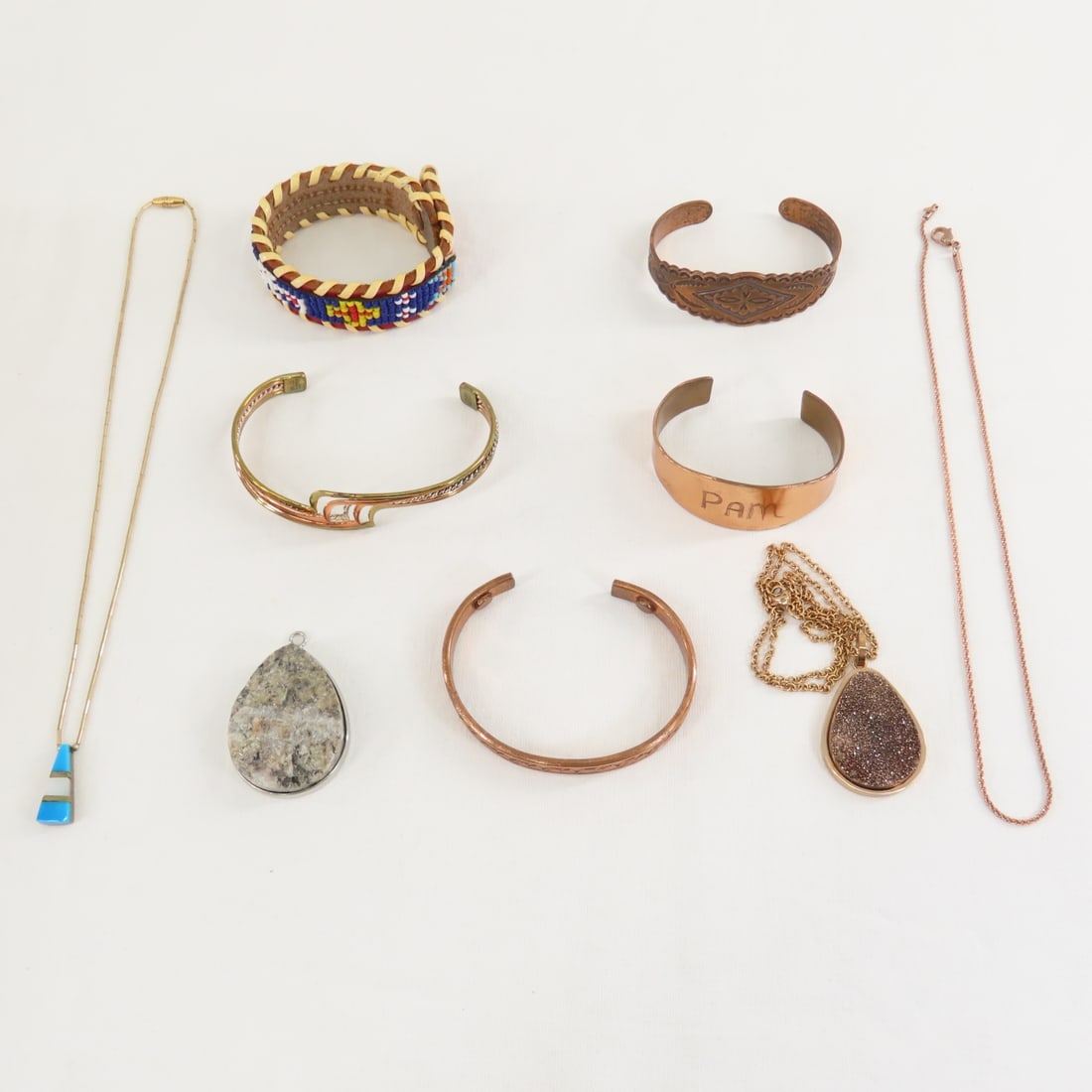 Sanford Concho Belt, Copper & Other Jewelry - 7